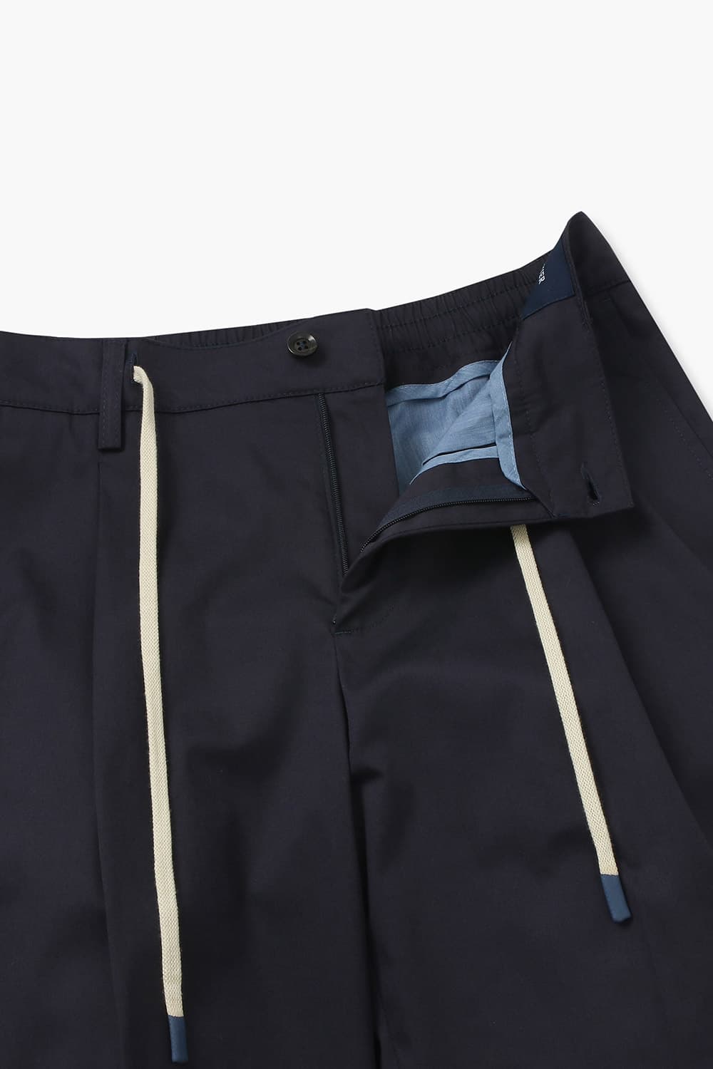 코튼 드로우스트링 세미와이드 805 다크네이비 팬츠