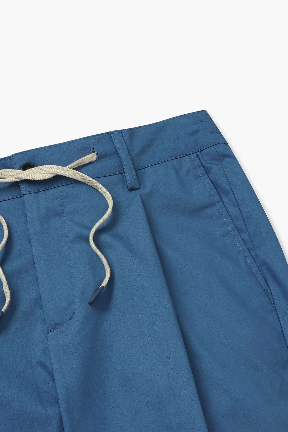 코튼 드로우스트링 세미와이드 805 블루 팬츠