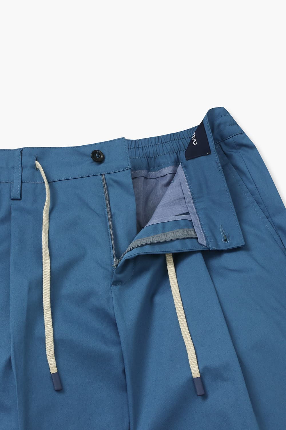 코튼 드로우스트링 세미와이드 805 블루 팬츠