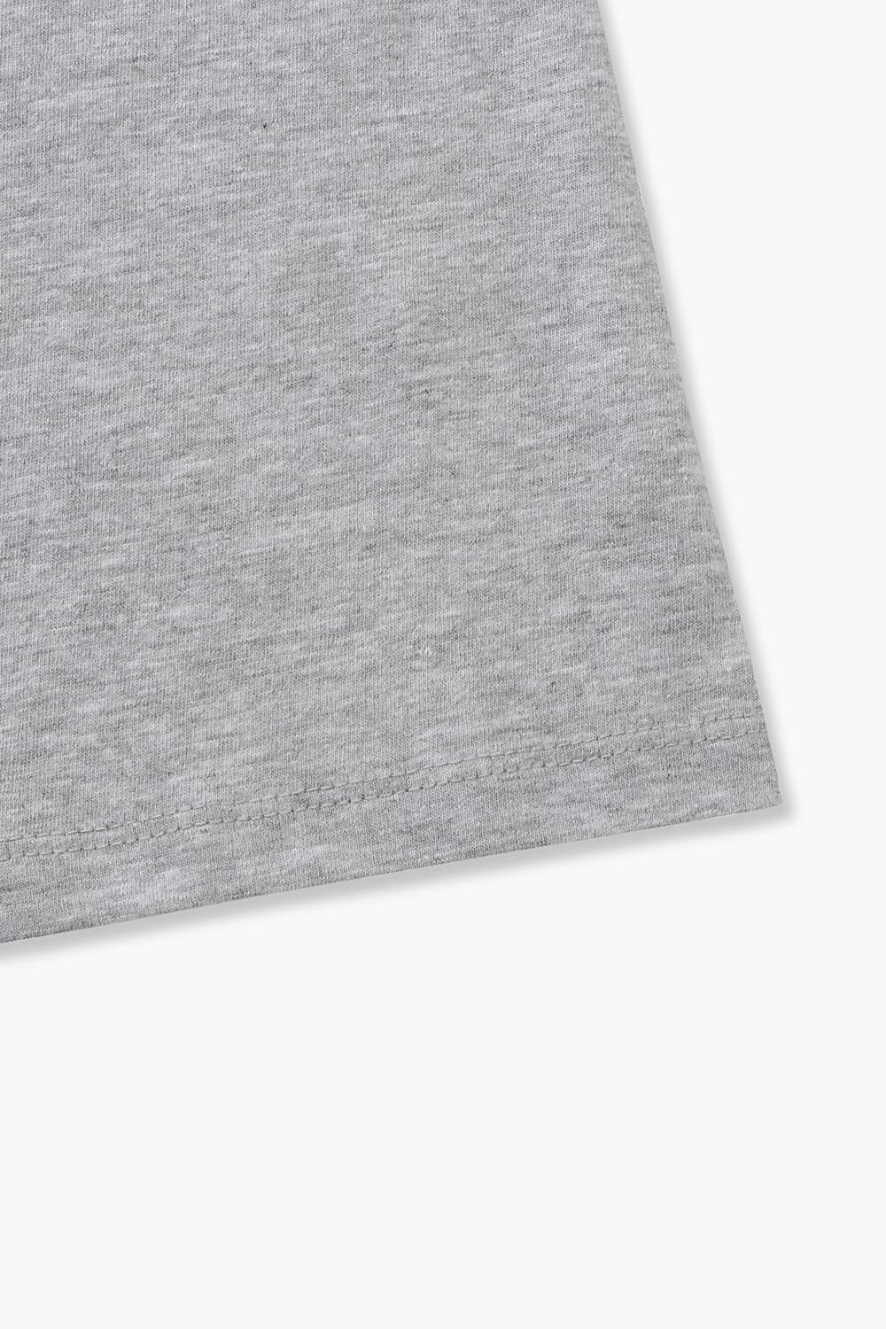 코튼 PARIS 일러스트 로고 517 라이트그레이 반소매 티셔츠