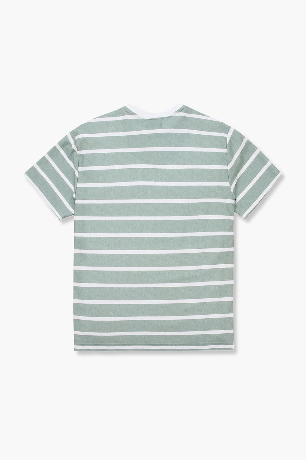 코튼 스트라이프 크루넥 513 라이트그린 반소매 티셔츠