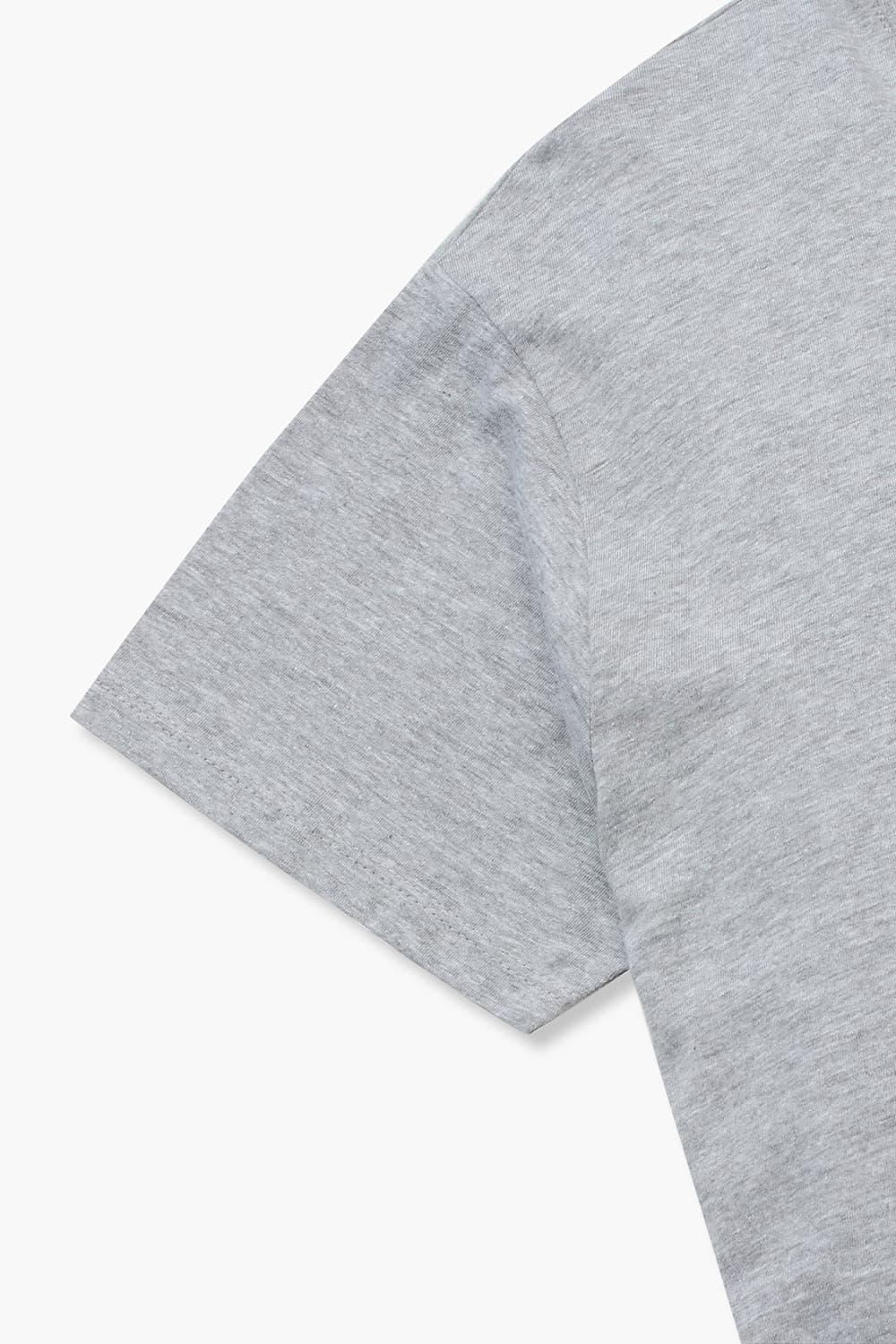 코튼 베이직 크루넥 512 라이트그레이 반소매 티셔츠