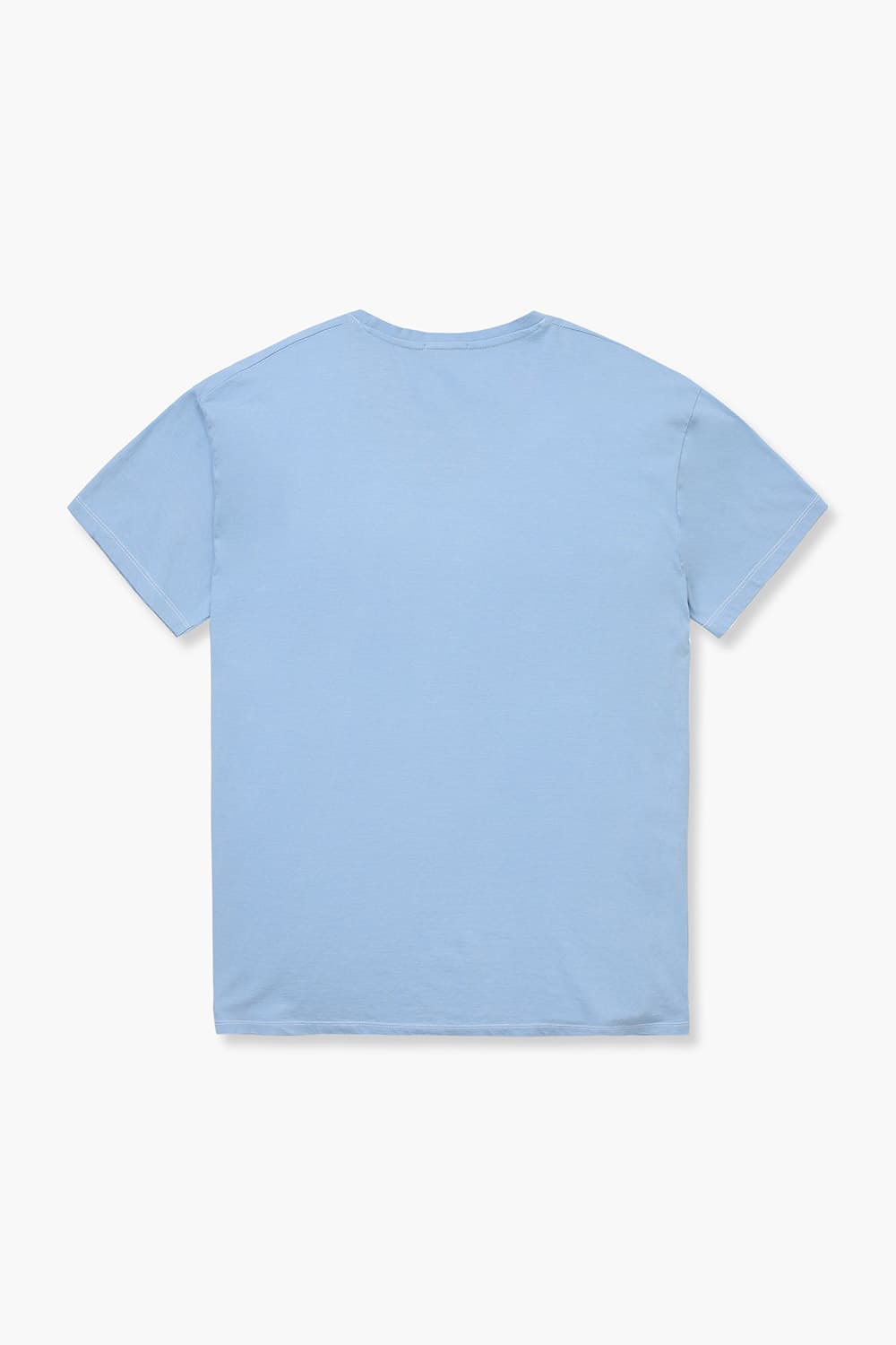 코튼 베이직 크루넥 512 라이트블루 반소매 티셔츠