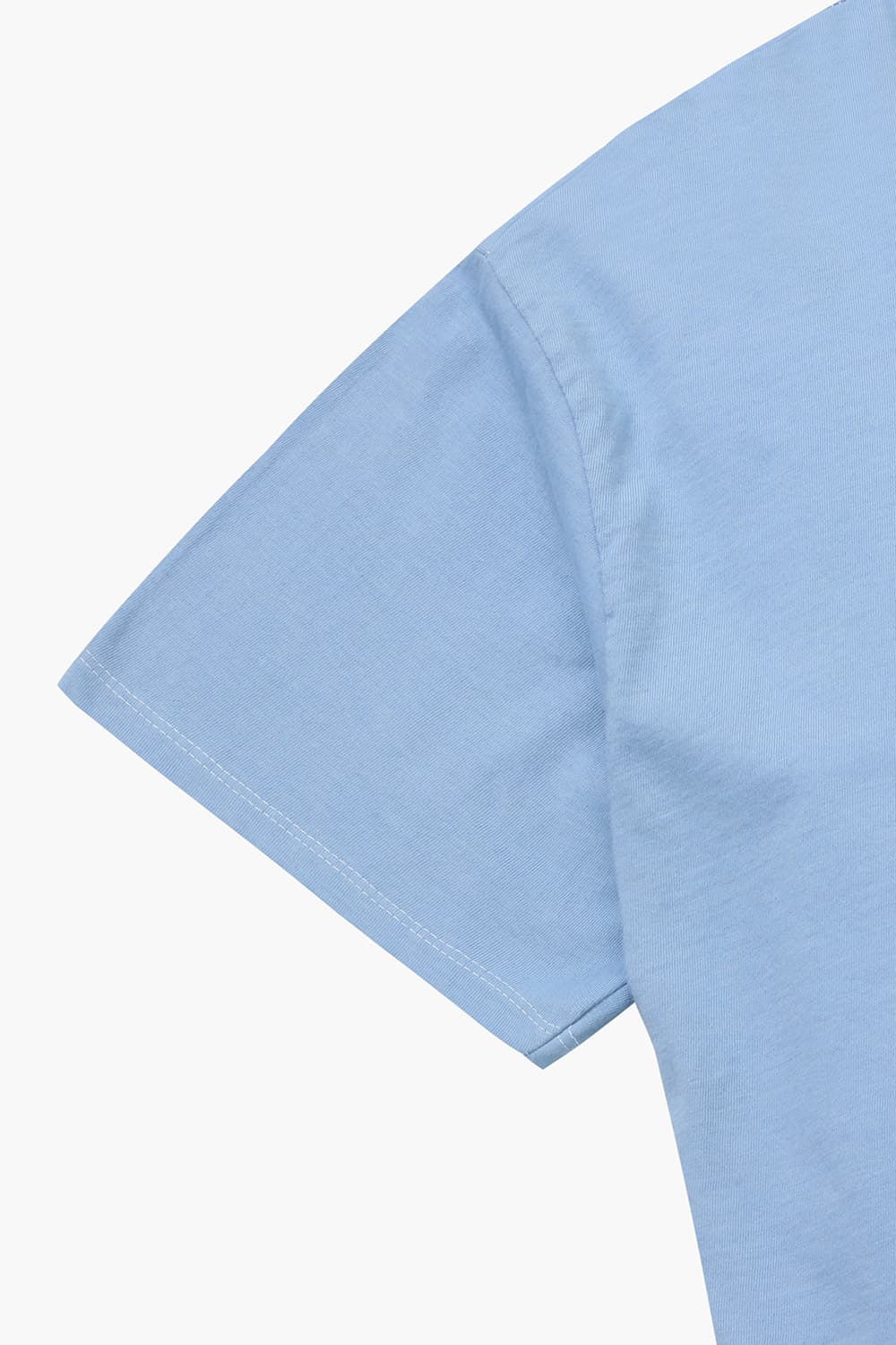코튼 베이직 크루넥 512 라이트블루 반소매 티셔츠