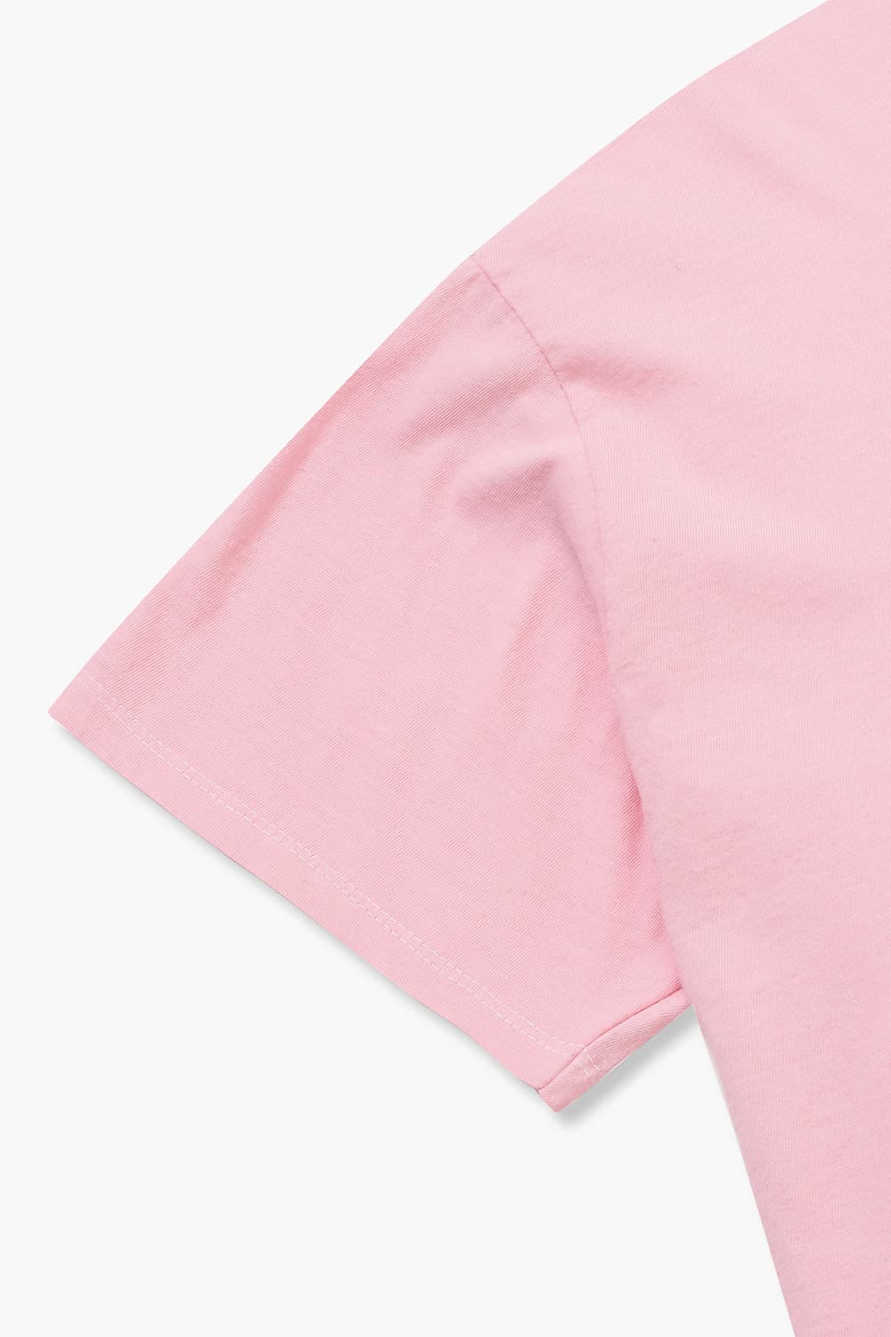 코튼 베이직 크루넥 512 핑크 반소매 티셔츠