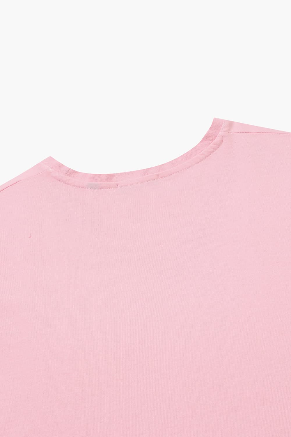 코튼 베이직 크루넥 512 핑크 반소매 티셔츠