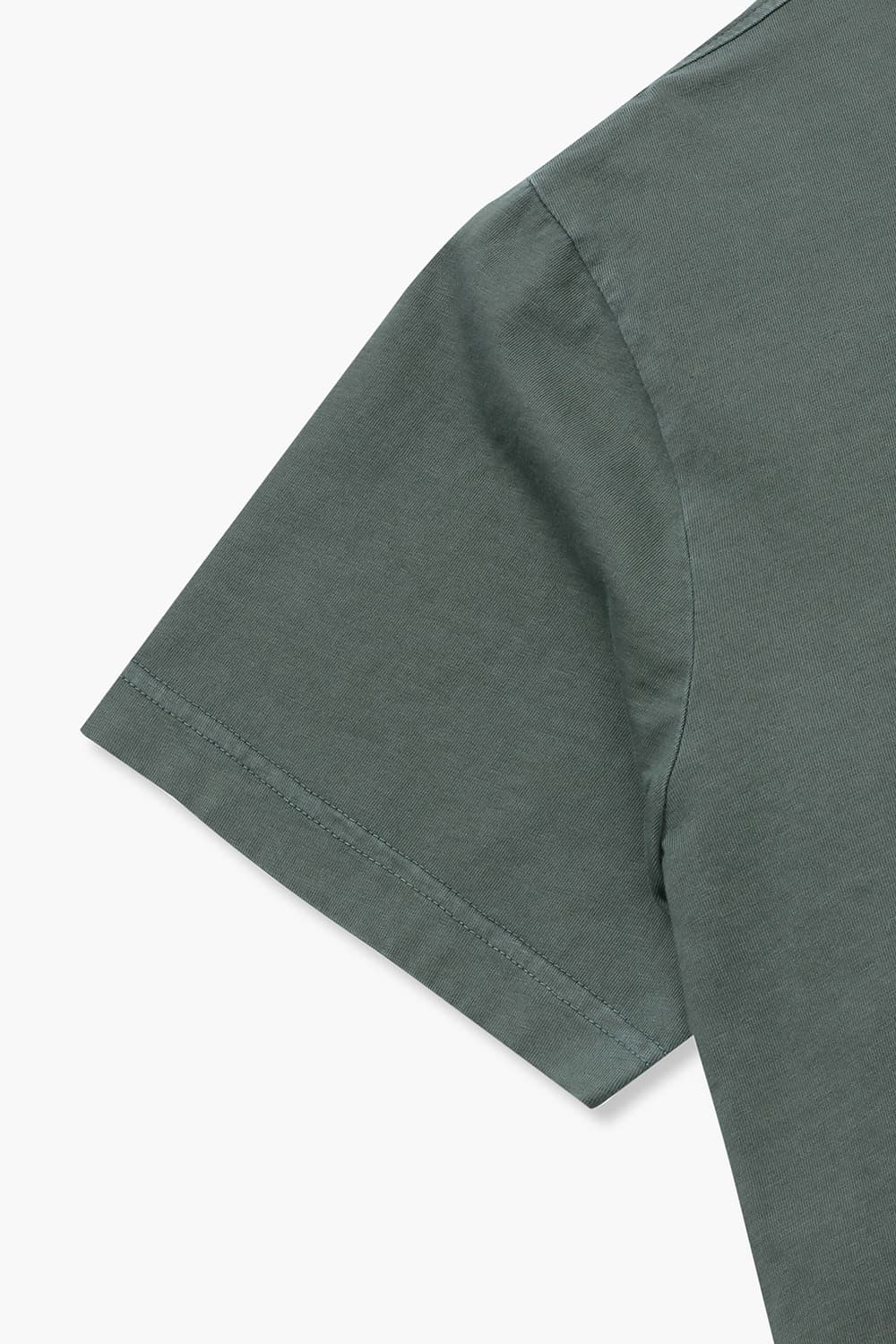 코튼 포켓 크루넷 511 블루그린 반소매 티셔츠