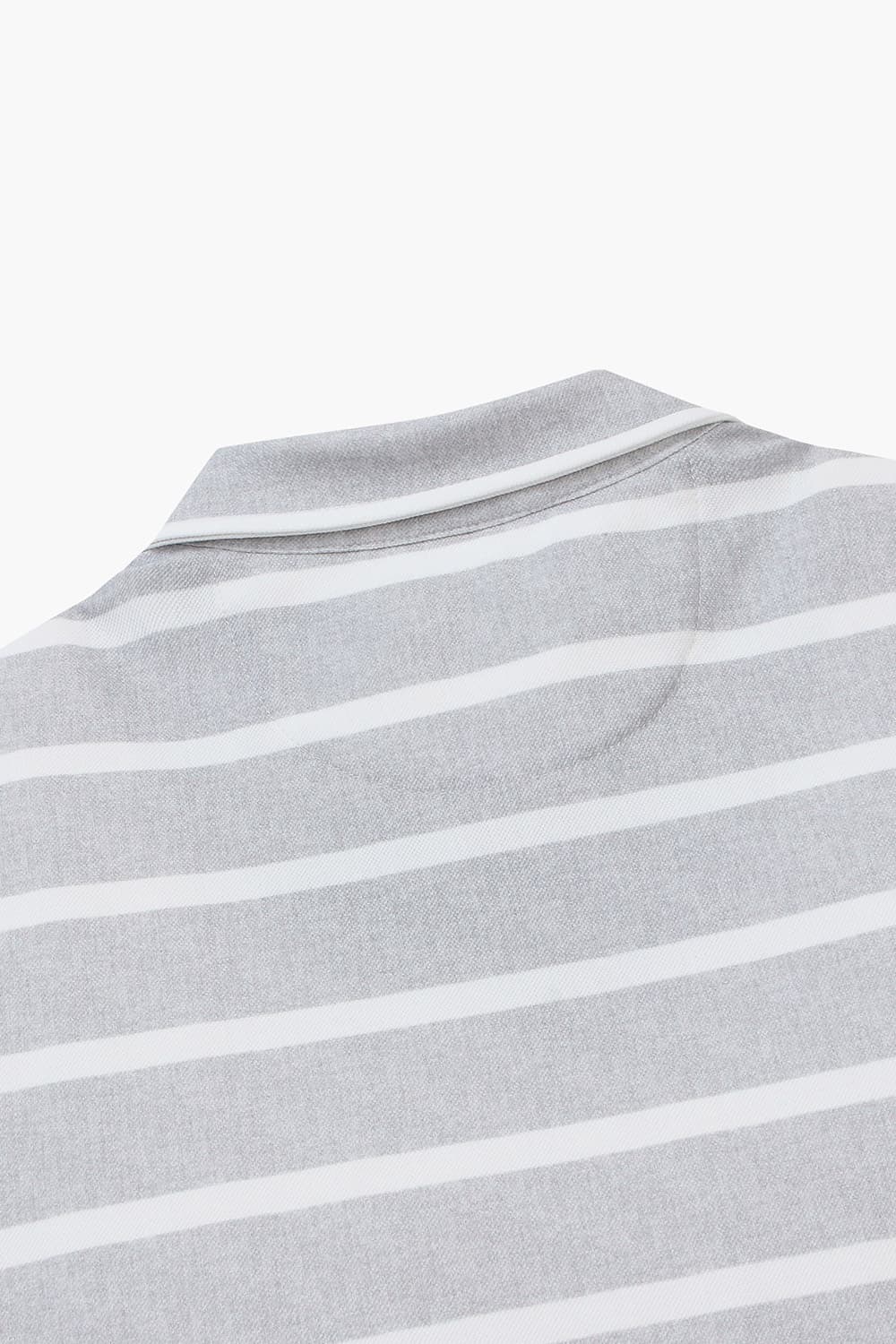 코튼 스트라이프 버튼 다운 505 라이트그레이 반소매 티셔츠