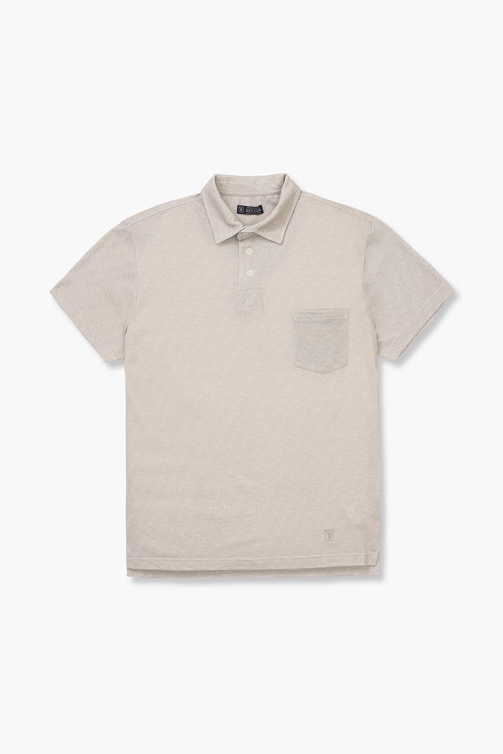 코튼 포켓 폴로 504 베이지 반소매 티셔츠