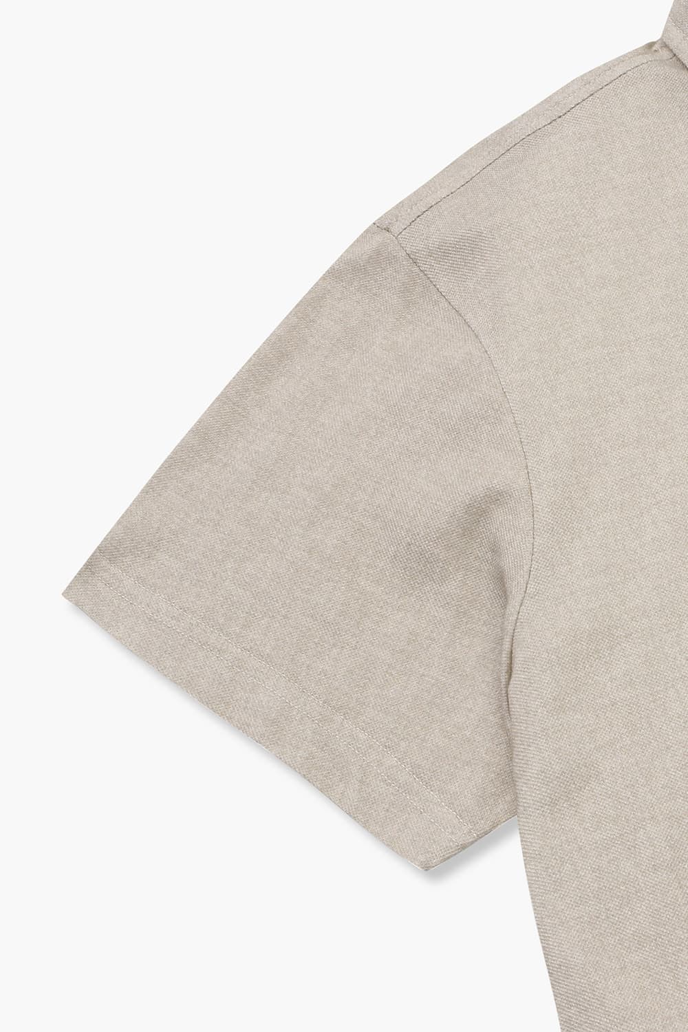 코튼 포켓 폴로 504 베이지 반소매 티셔츠