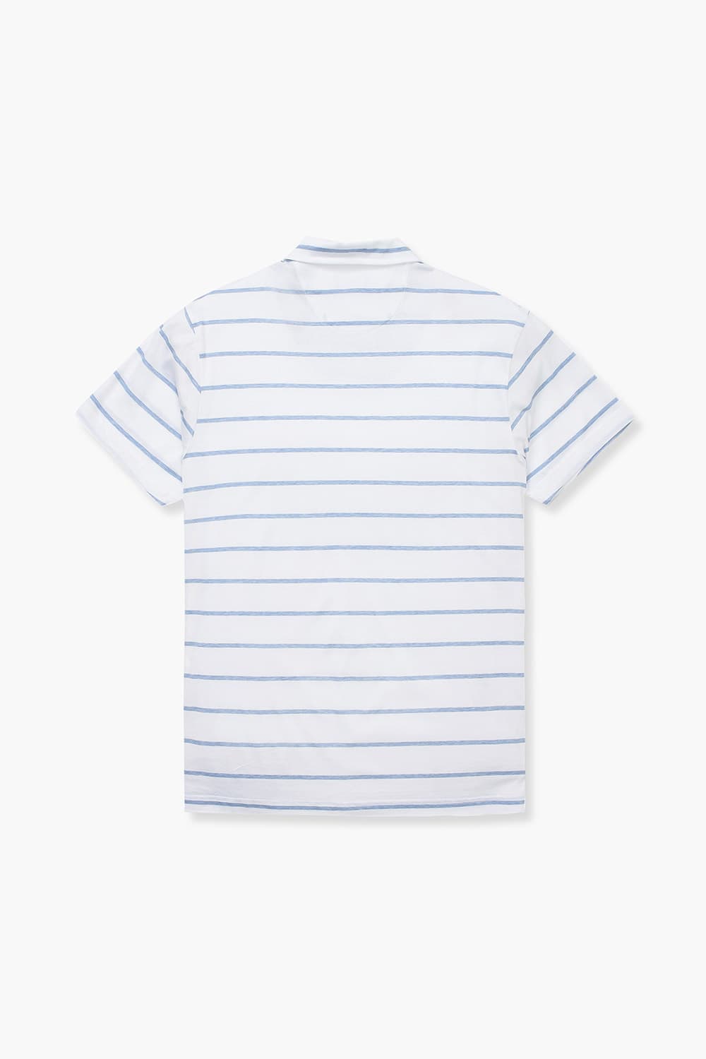 코튼 스트라이프 버튼 다운 503 라이트블루 반소매 티셔츠