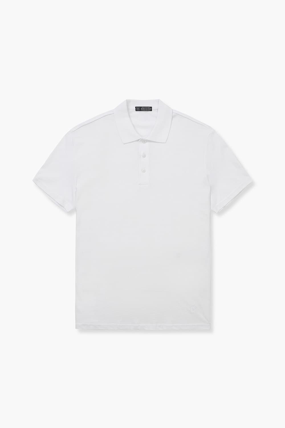 코튼 버튼 다운 502 화이트 반소매 티셔츠