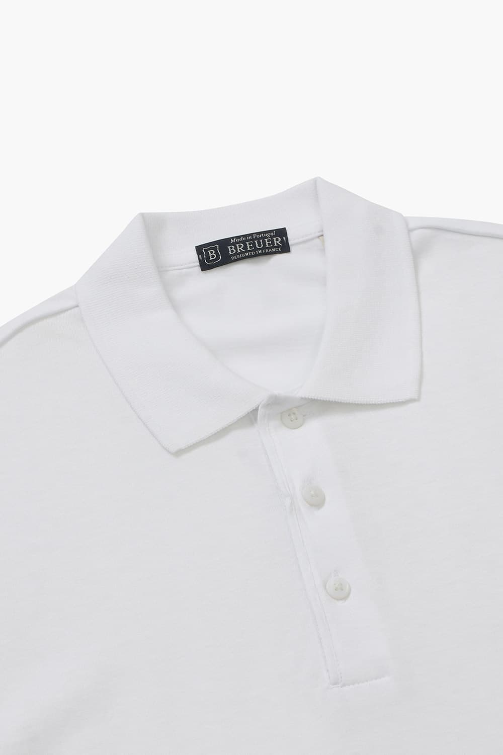 코튼 버튼 다운 502 화이트 반소매 티셔츠