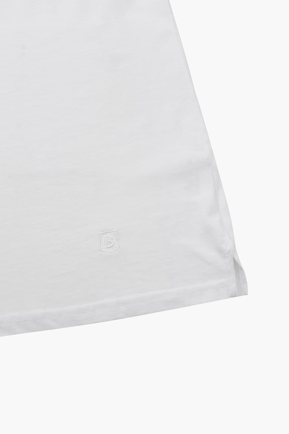 코튼 버튼 다운 502 화이트 반소매 티셔츠