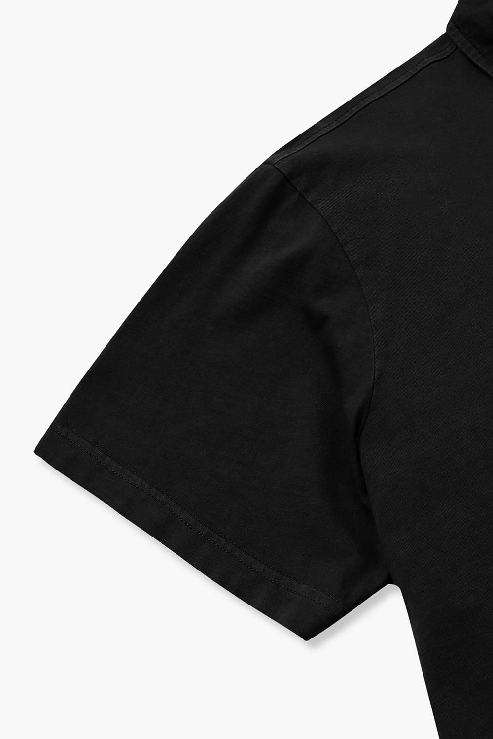 코튼 버튼 다운 포켓 501 블랙 반소매 티셔츠