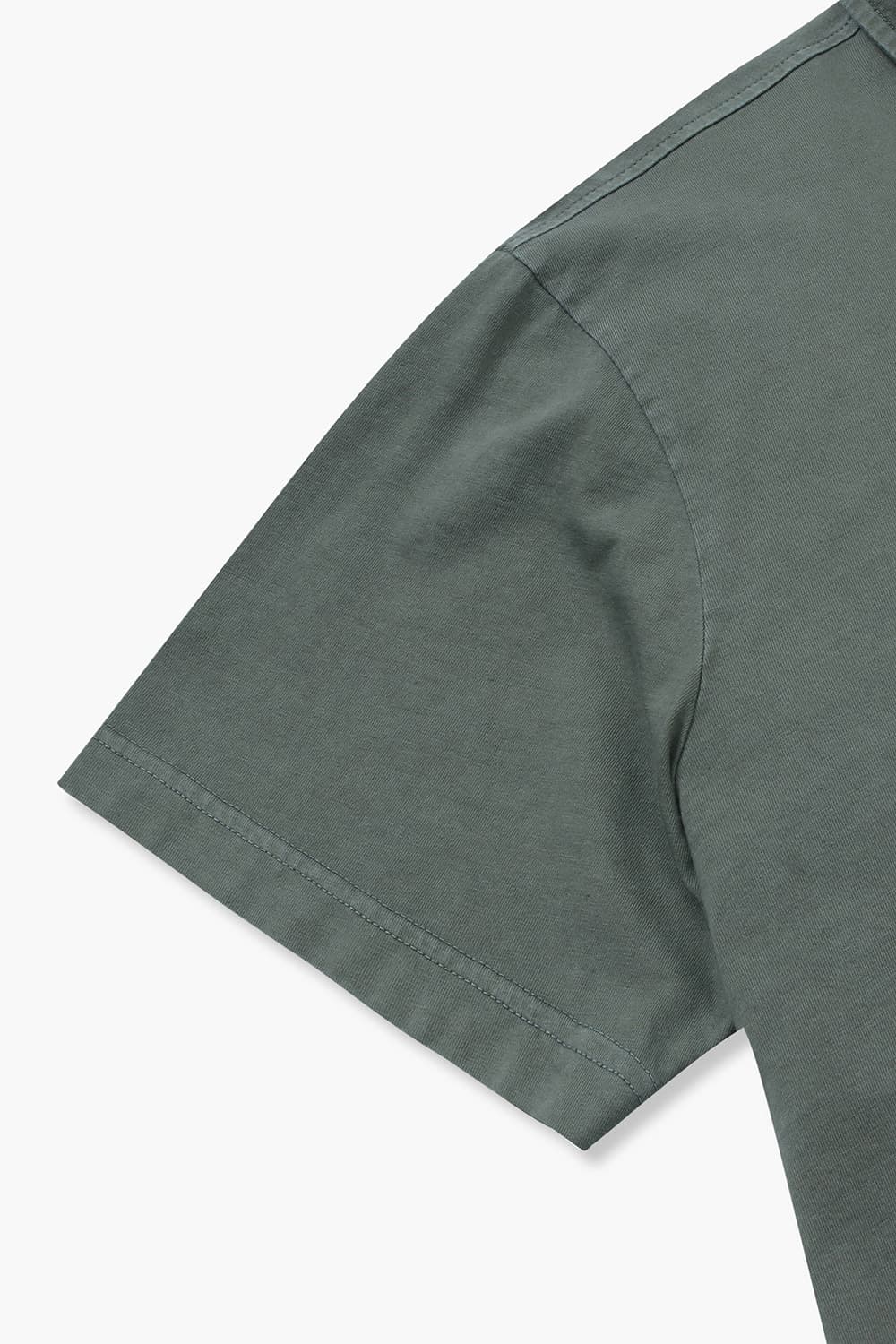 코튼 버튼 다운 포켓 501 블루그린 반소매 티셔츠