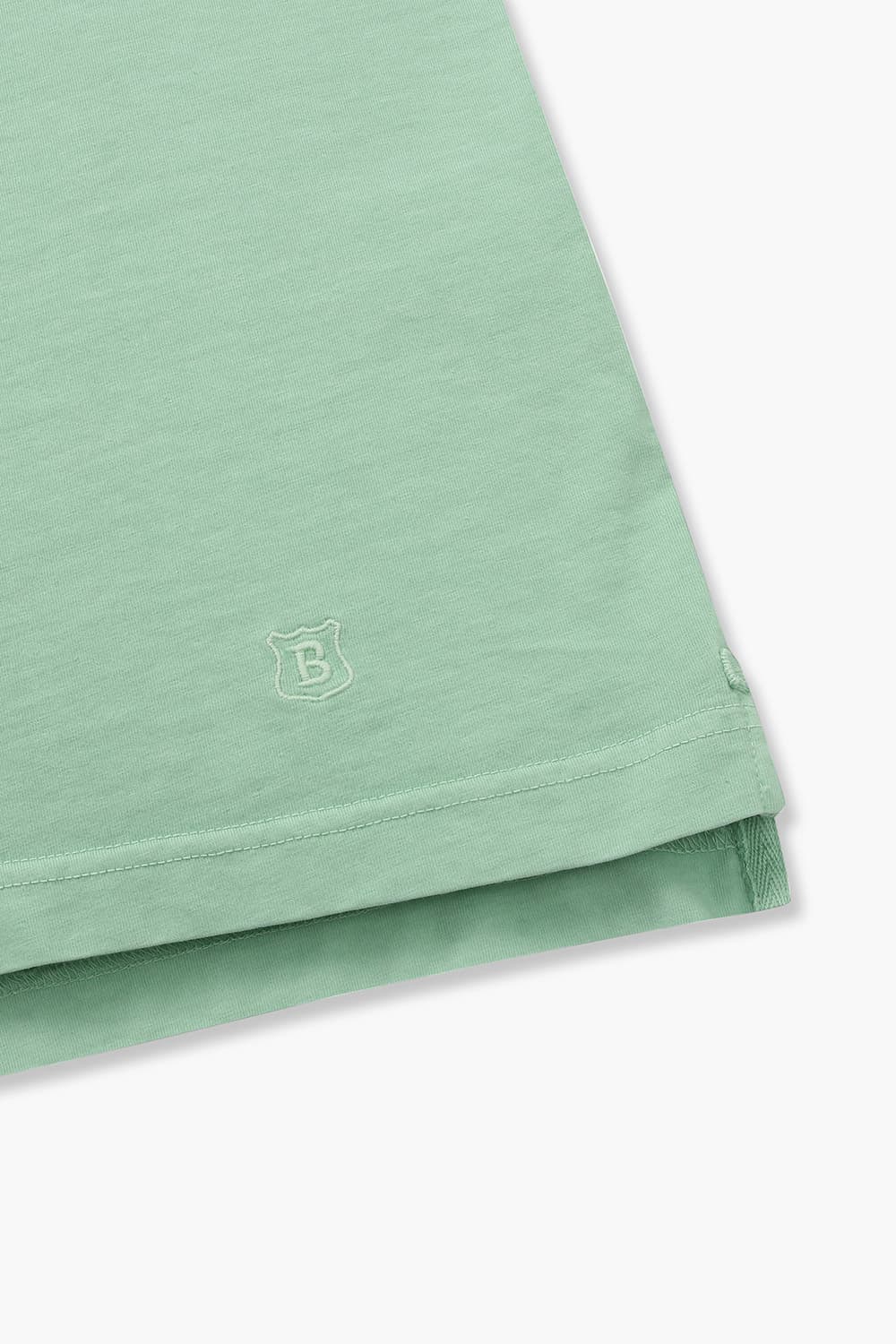 코튼 버튼 다운 포켓 501 라이트그린 반소매 티셔츠