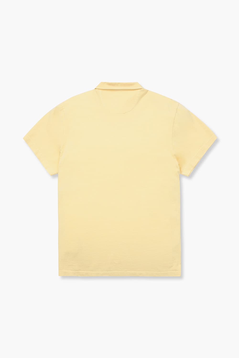 코튼 버튼 다운 포켓 501 라이트옐로우 반소매 티셔츠