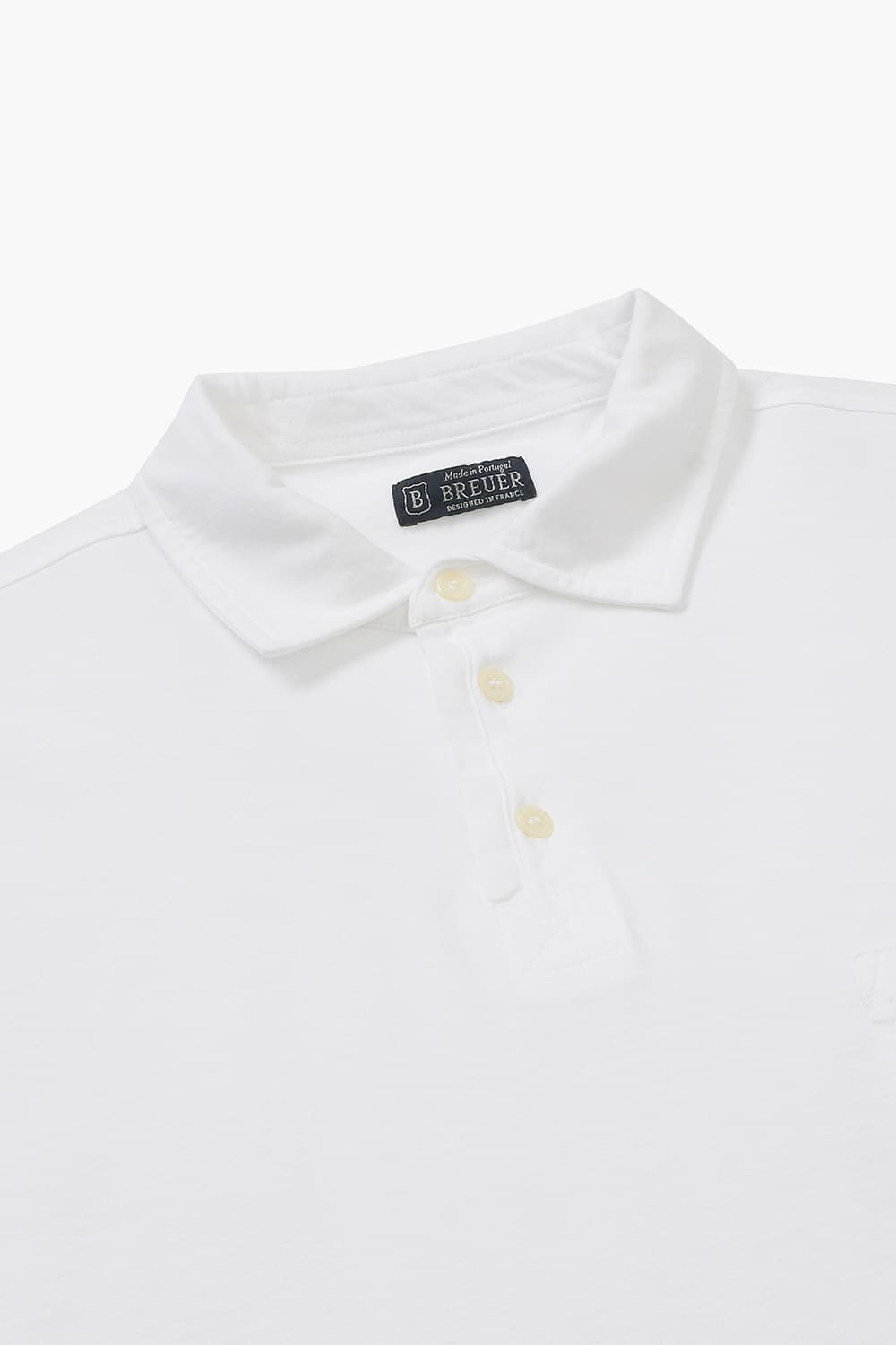 코튼 버튼 다운 포켓 501 화이트 반소매 티셔츠