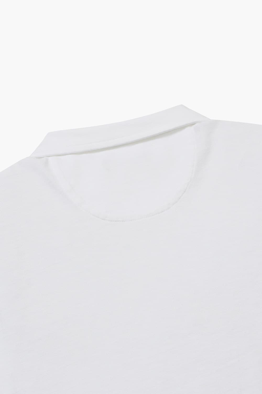 코튼 버튼 다운 포켓 501 화이트 반소매 티셔츠