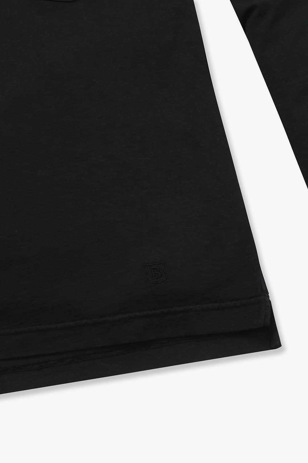 코튼 포켓 카라넥 101 블랙 긴소매 티셔츠