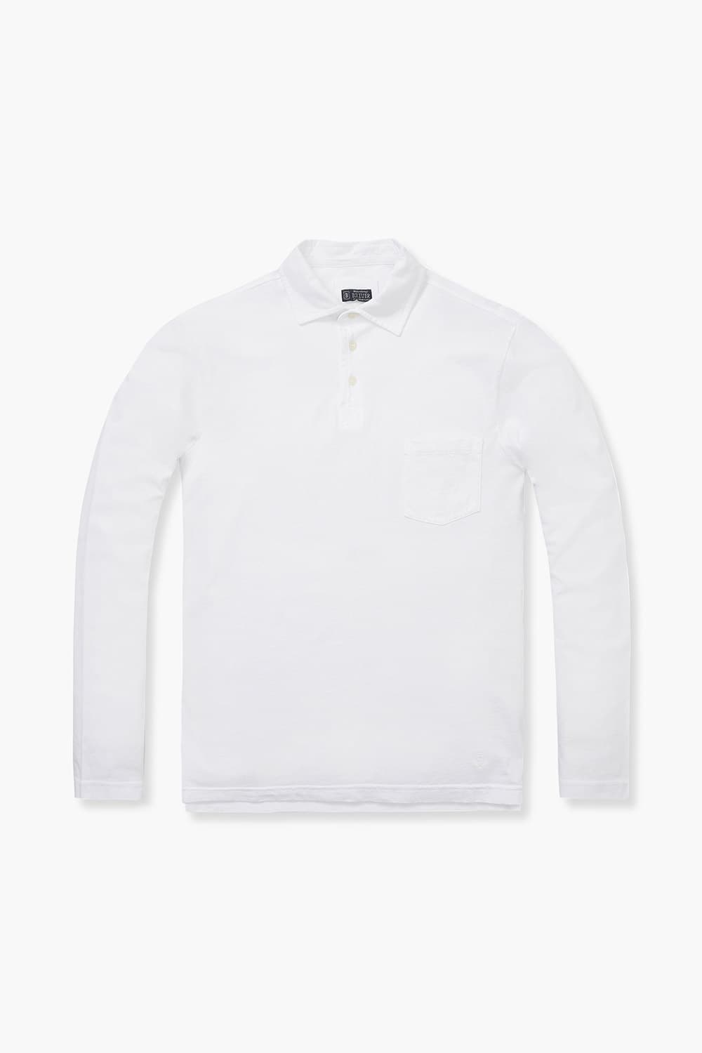 코튼 폴로 101 화이트 긴소매 티셔츠