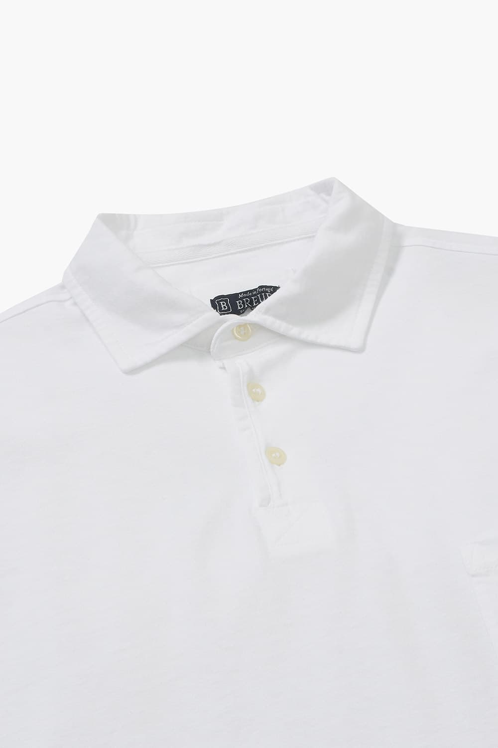 코튼 폴로 101 화이트 긴소매 티셔츠