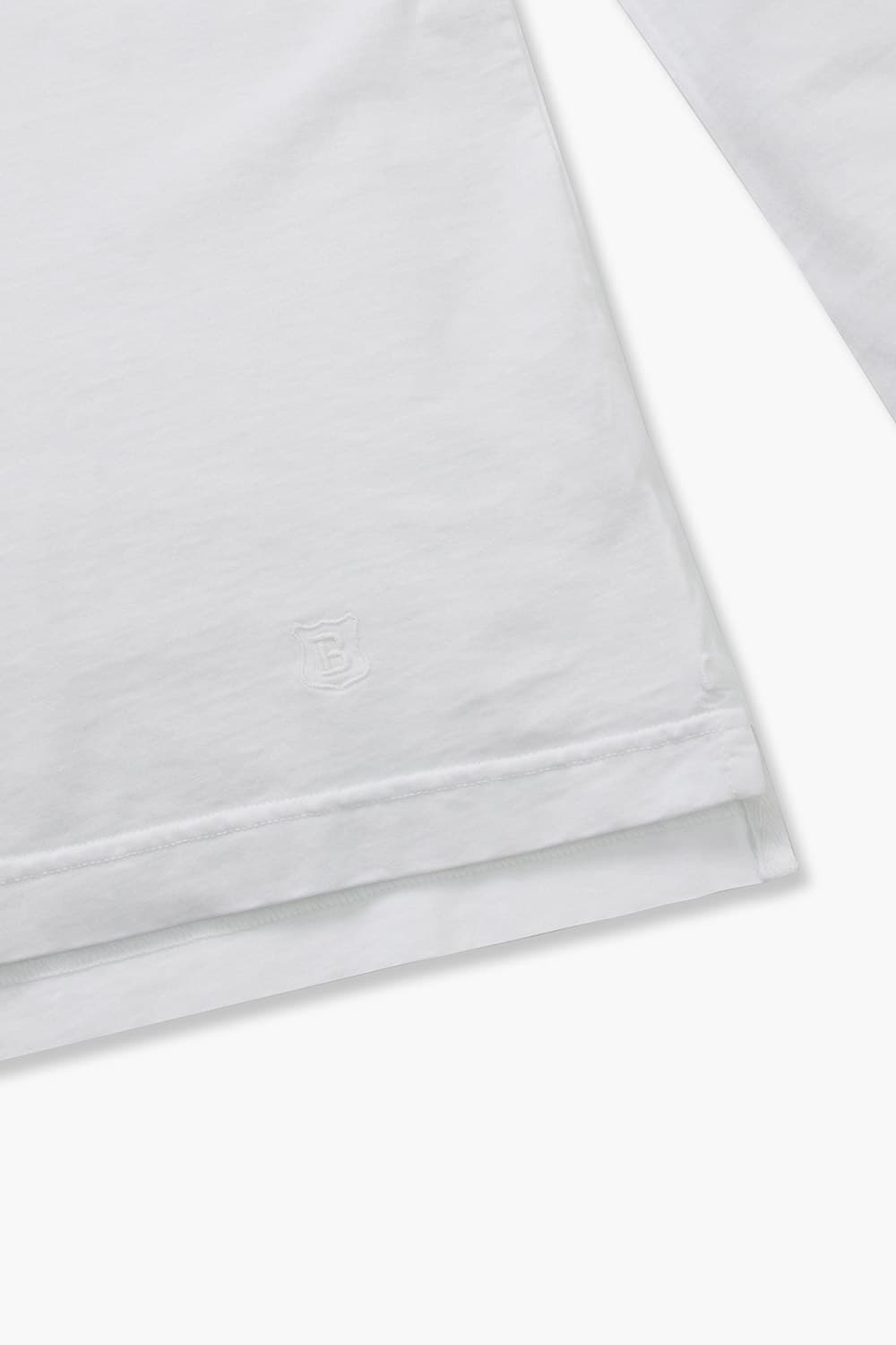 코튼 폴로 101 화이트 긴소매 티셔츠