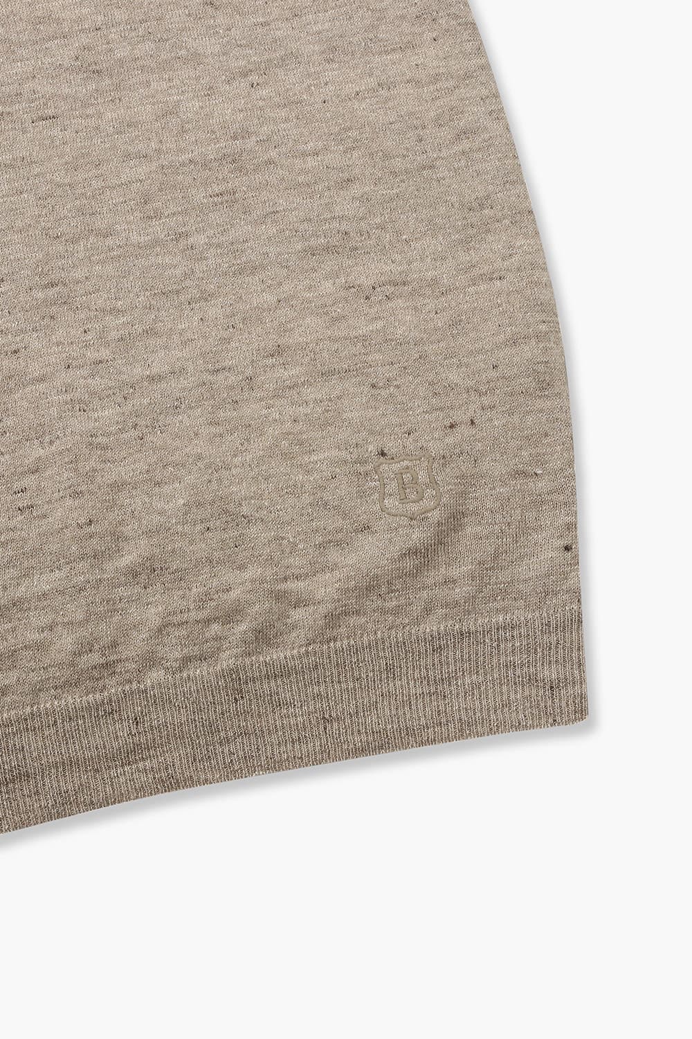 린넨 폴로 503 라이트브라운 반소매 니트