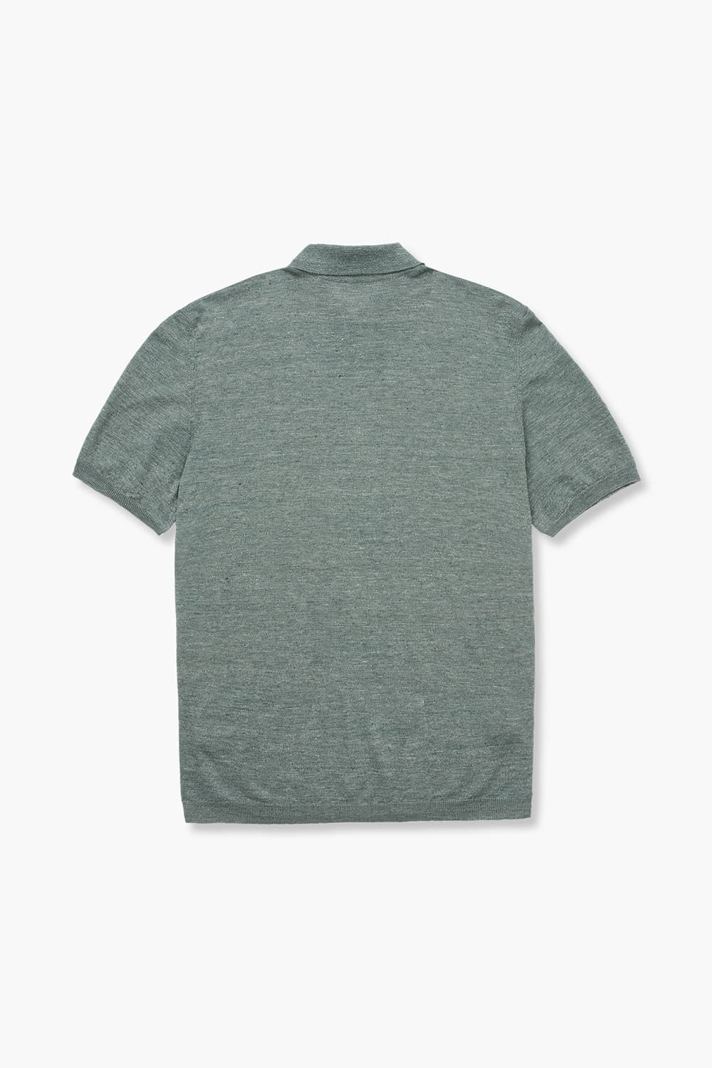 린넨 폴로 503 그린 반소매 니트