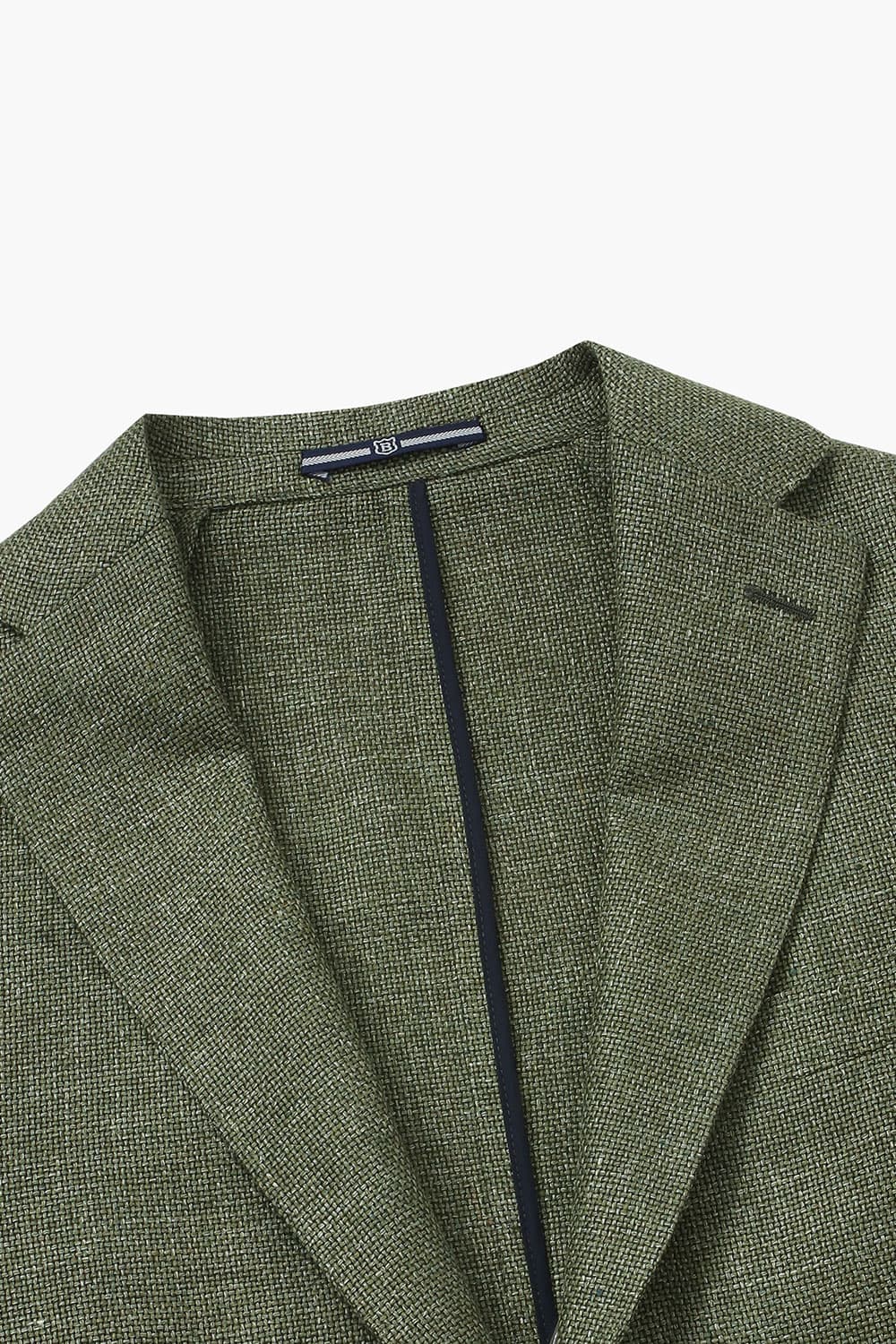 SALENTO 린넨 혼방 209 그린 테일러드 자켓