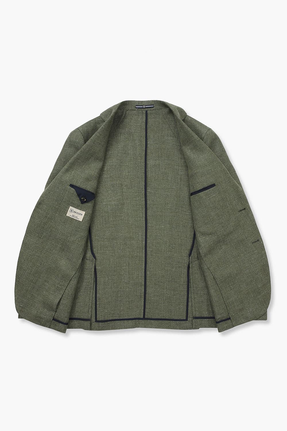 SALENTO 린넨 혼방 209 그린 테일러드 자켓