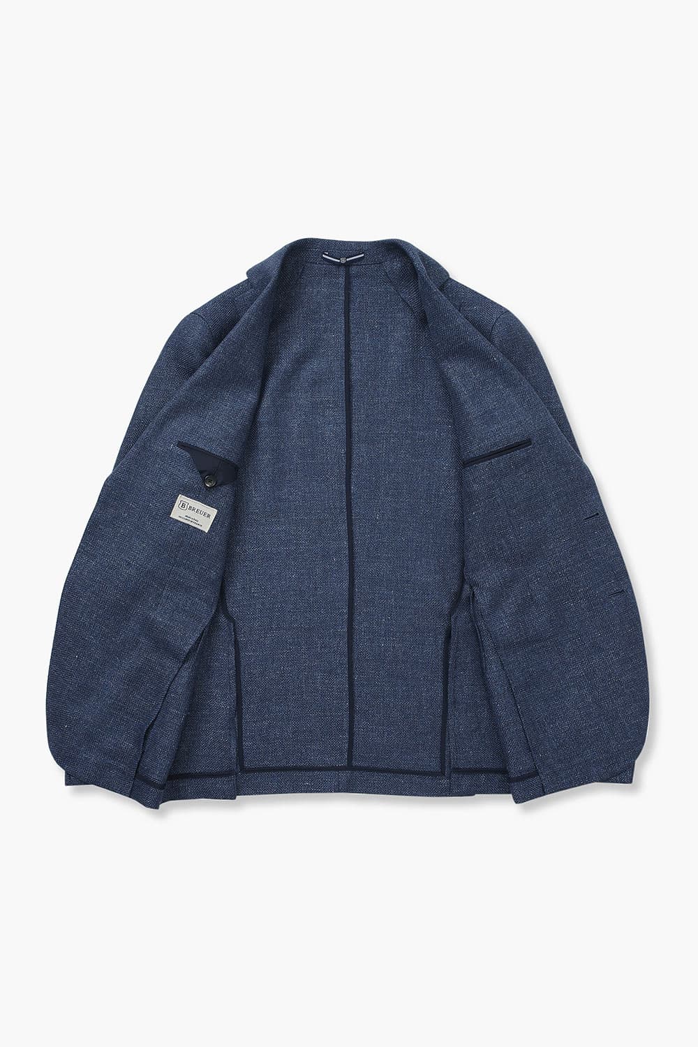 SALENTO 린넨 혼방 209 네이비 테일러드 자켓