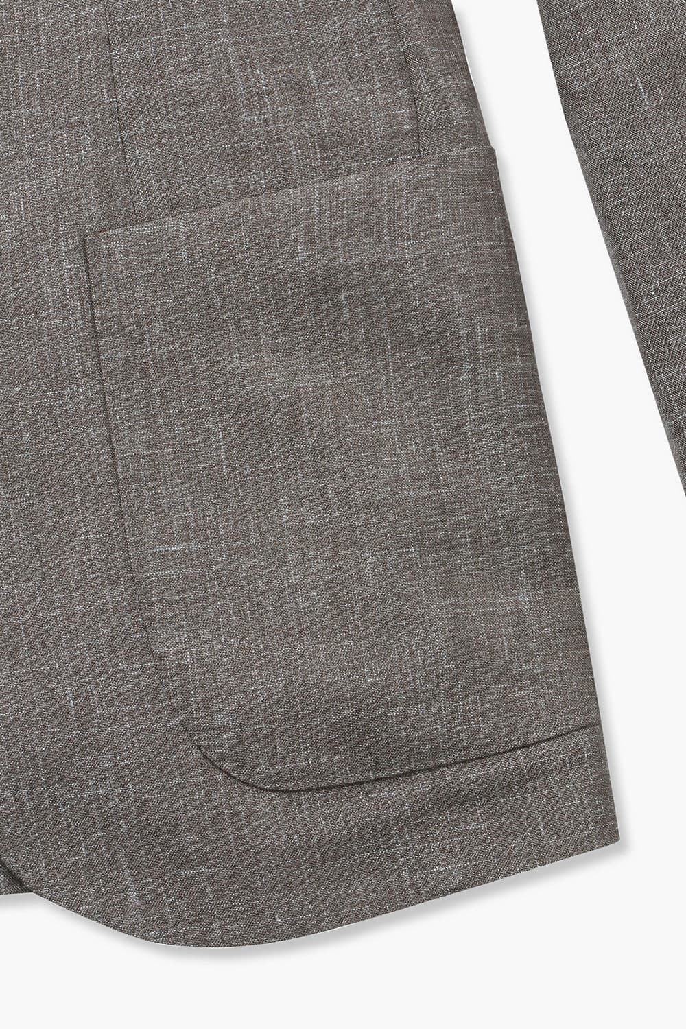 SALENTO 실크 혼방 204 다크브라운 테일러드 자켓