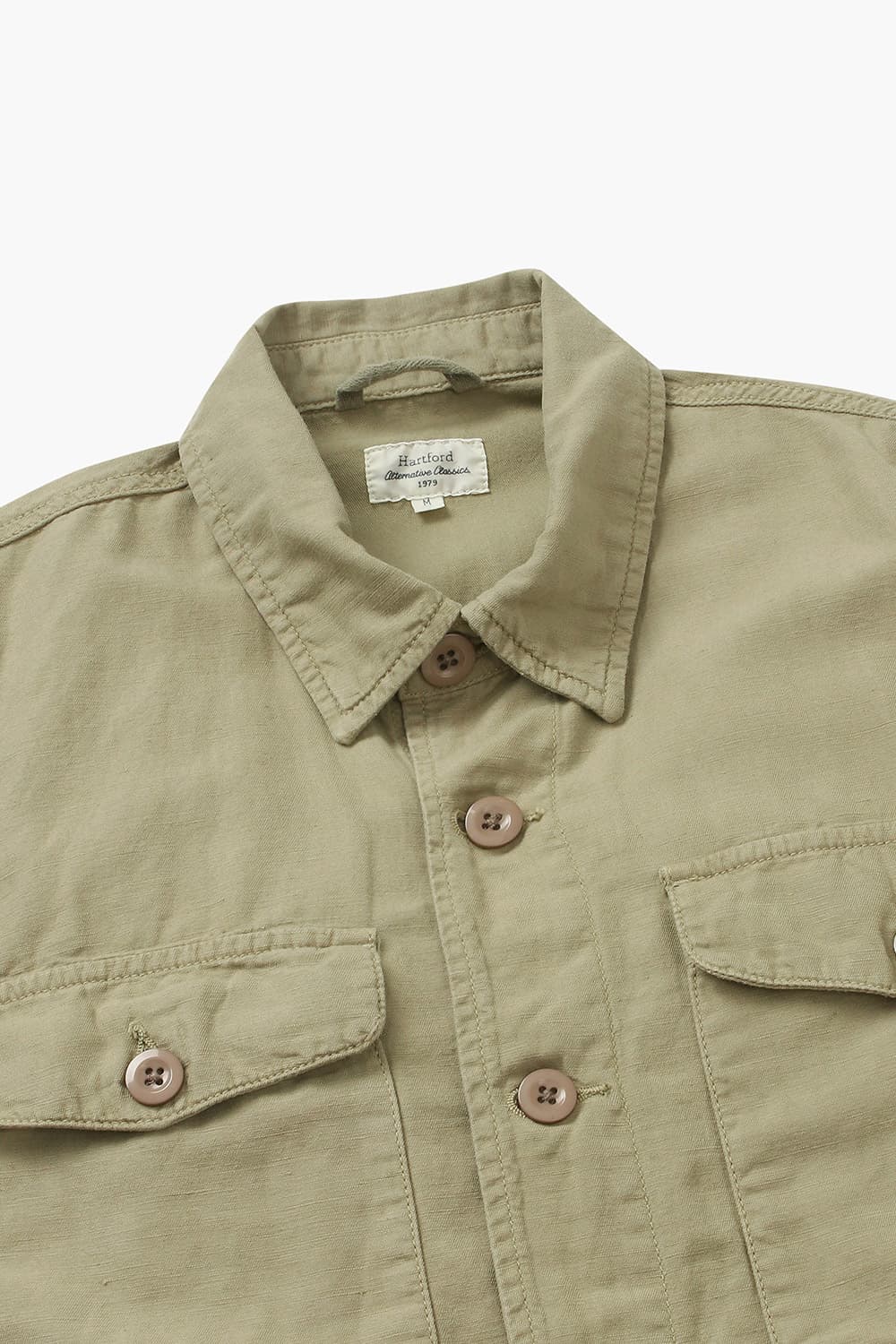JOYCE 린넨 셔츠형 002 라이트카키 캐주얼 자켓