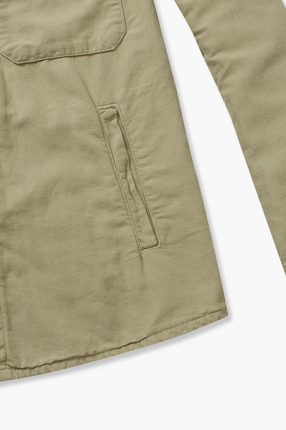 JOYCE 린넨 셔츠형 002 라이트카키 캐주얼 자켓