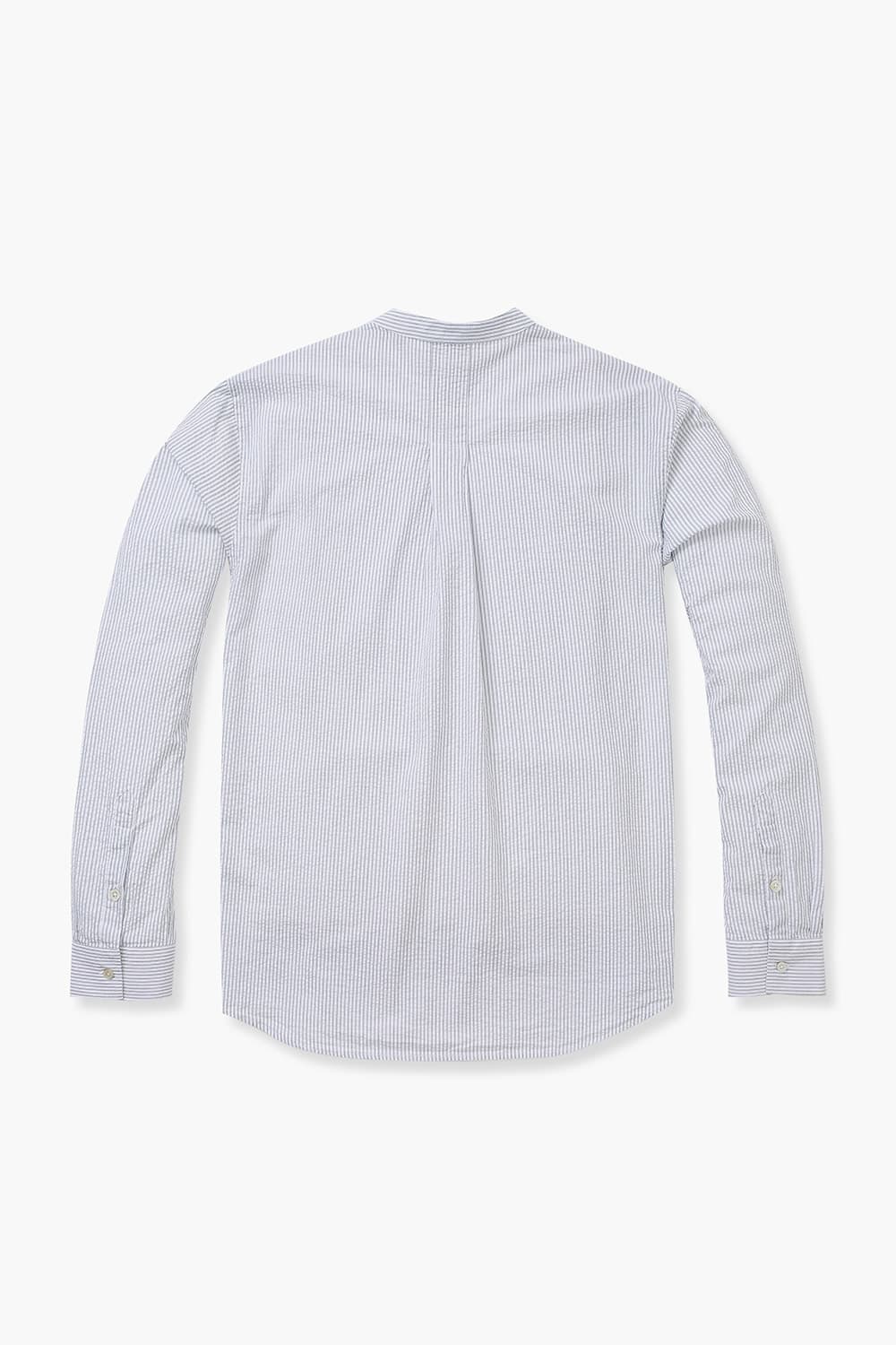 SANTIAGO 코튼 스트라이프 차이나 카라 003 화이트 셔츠