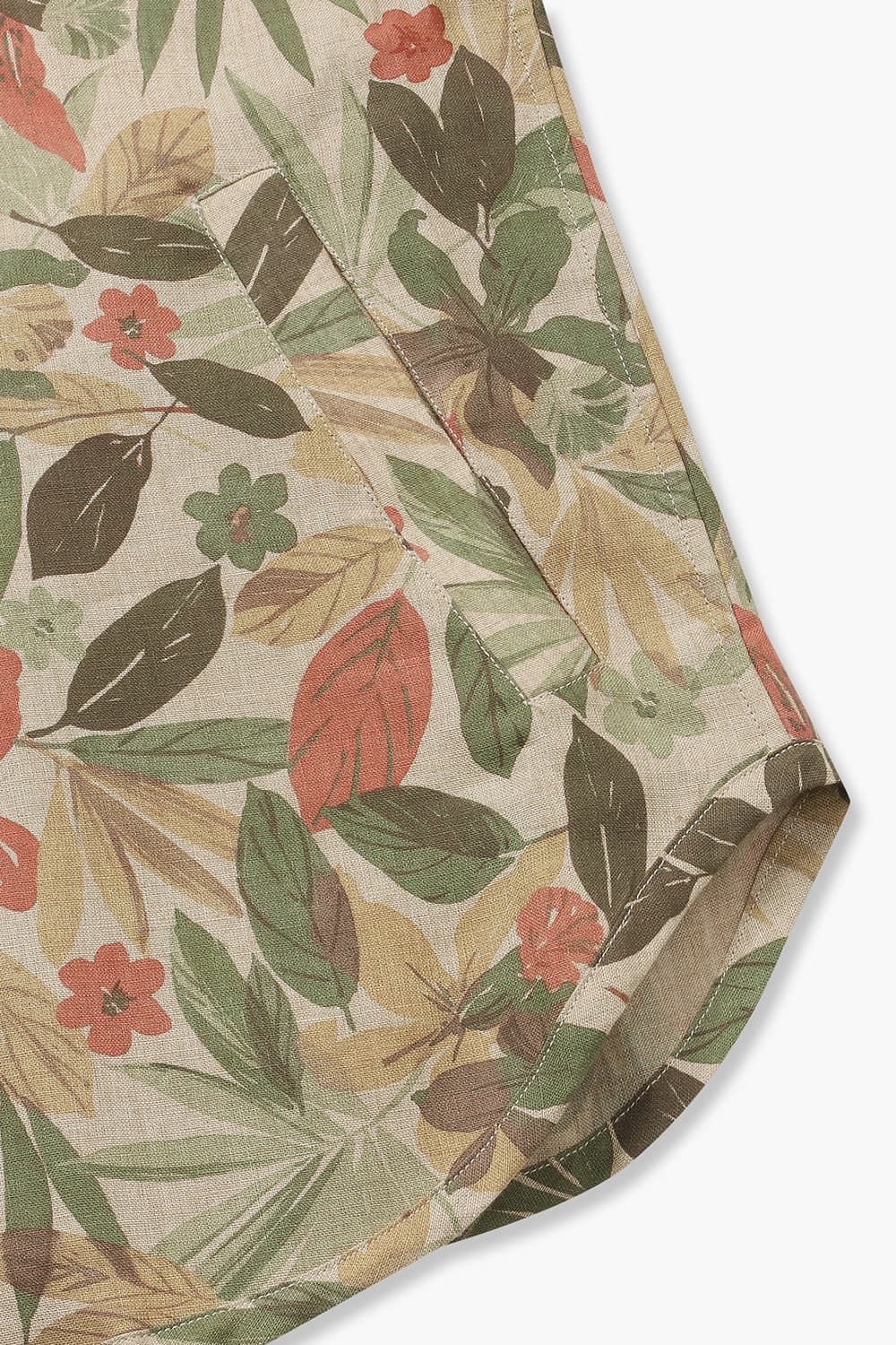 린넨 친스 패턴 202 브라운 셔츠