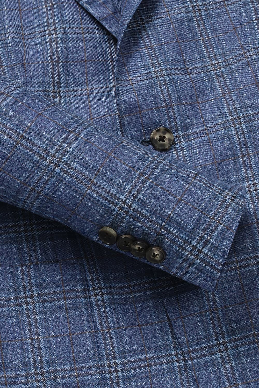 SALENTO 실크 혼방 206 블루 테일러드 자켓