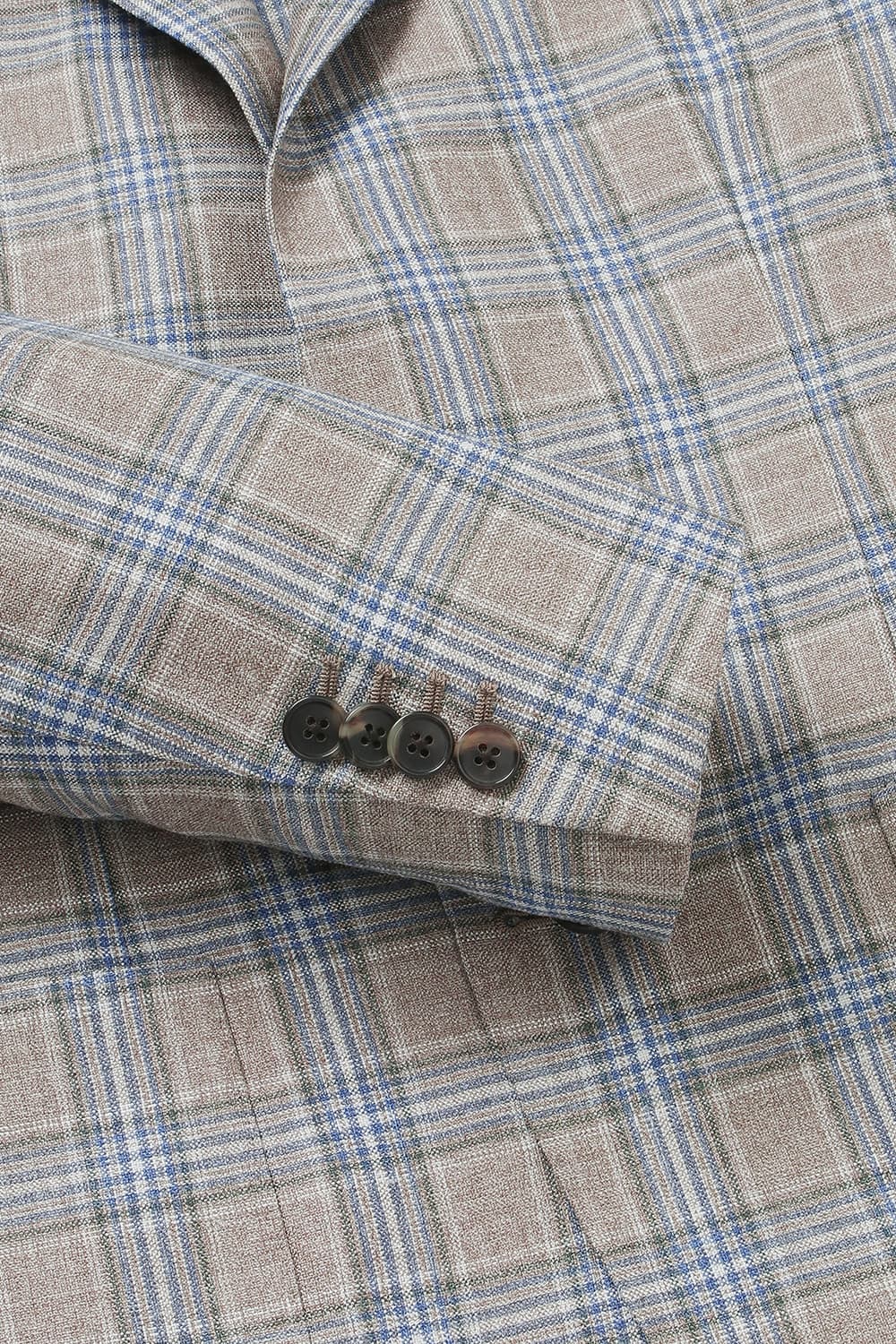 SALENTO 실크 혼방 205 브라운 테일러드 자켓