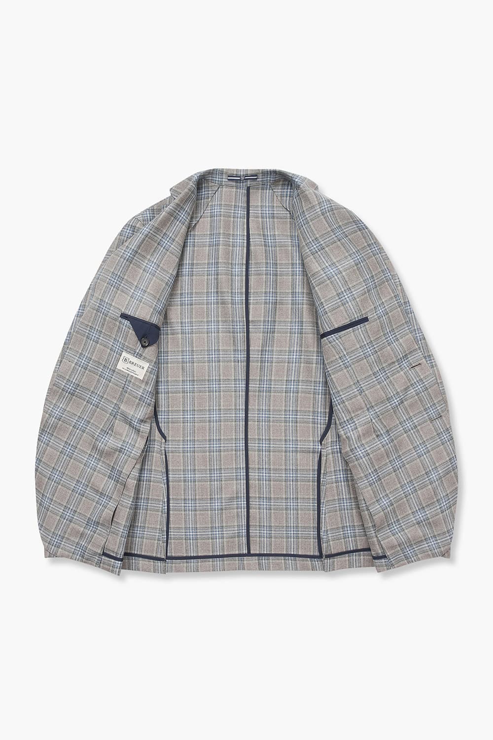 SALENTO 실크 혼방 205 브라운 테일러드 자켓