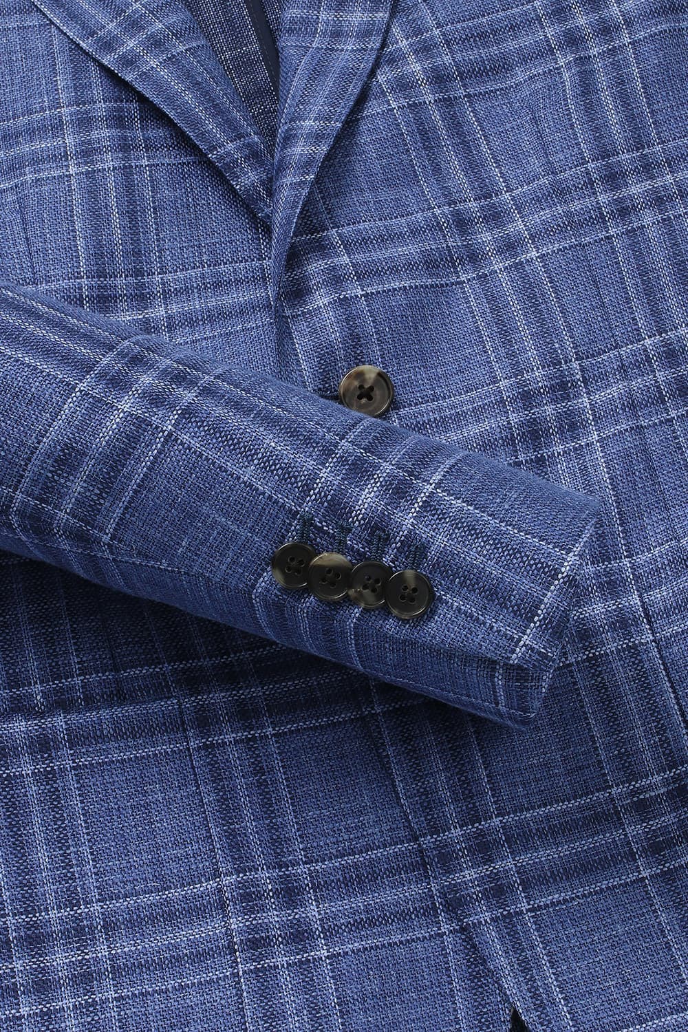 SALENTO 실크 혼방 201 블루 테일러드 자켓