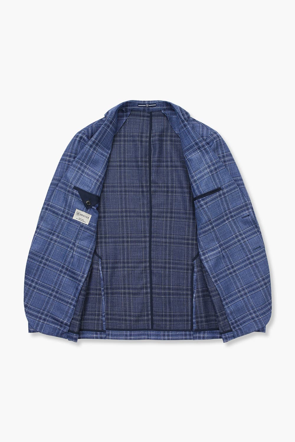 SALENTO 실크 혼방 201 블루 테일러드 자켓