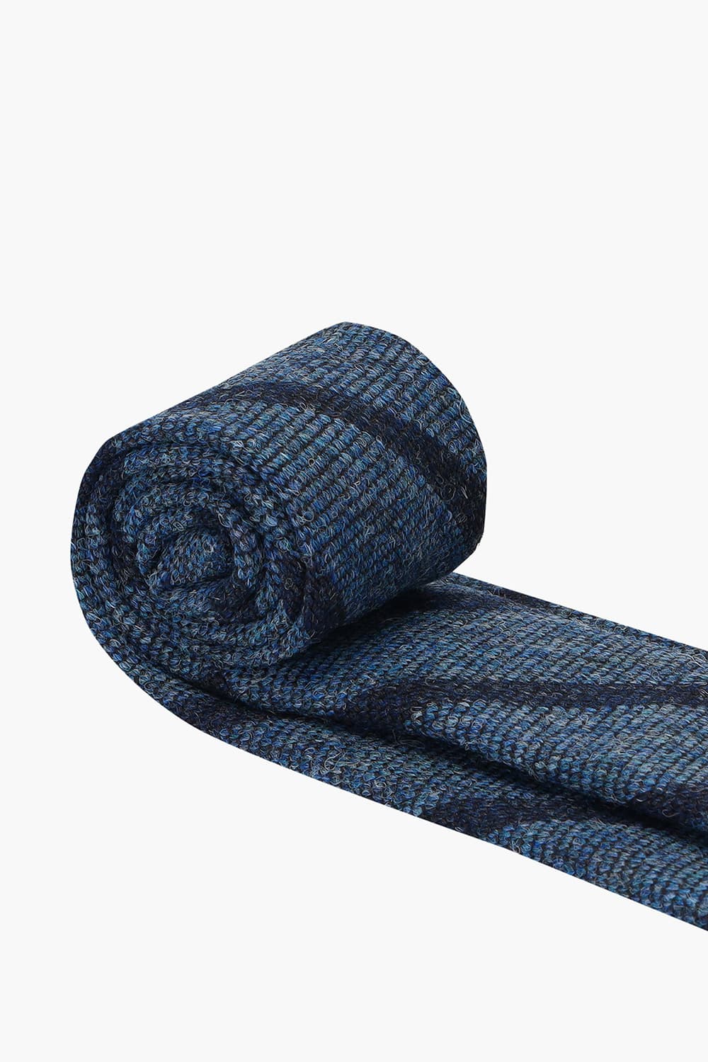 울 실크 혼방 스트라이프 121 네이비 넥타이