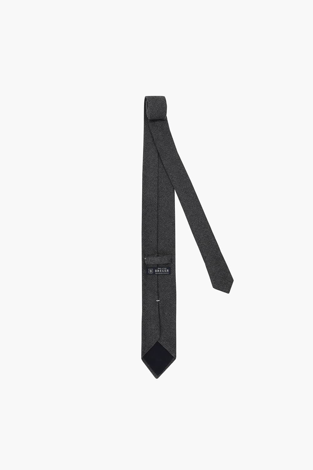 울 실크 혼방 베이직 101 차콜그레이 넥타이