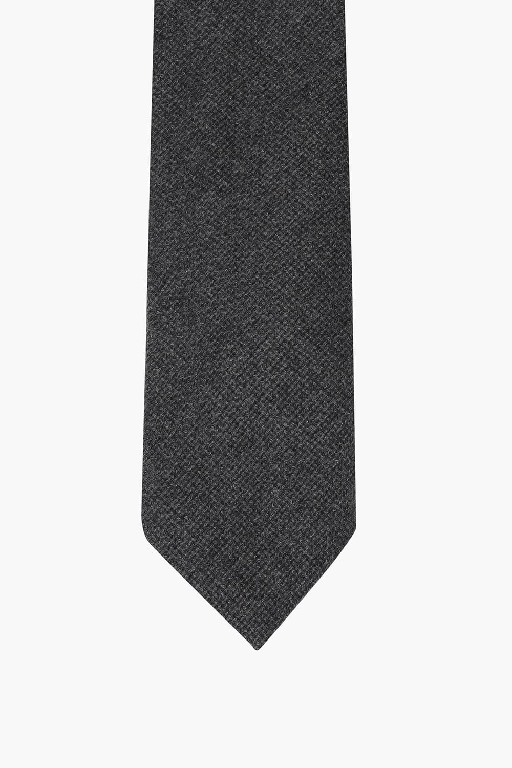 울 실크 혼방 베이직 101 차콜그레이 넥타이