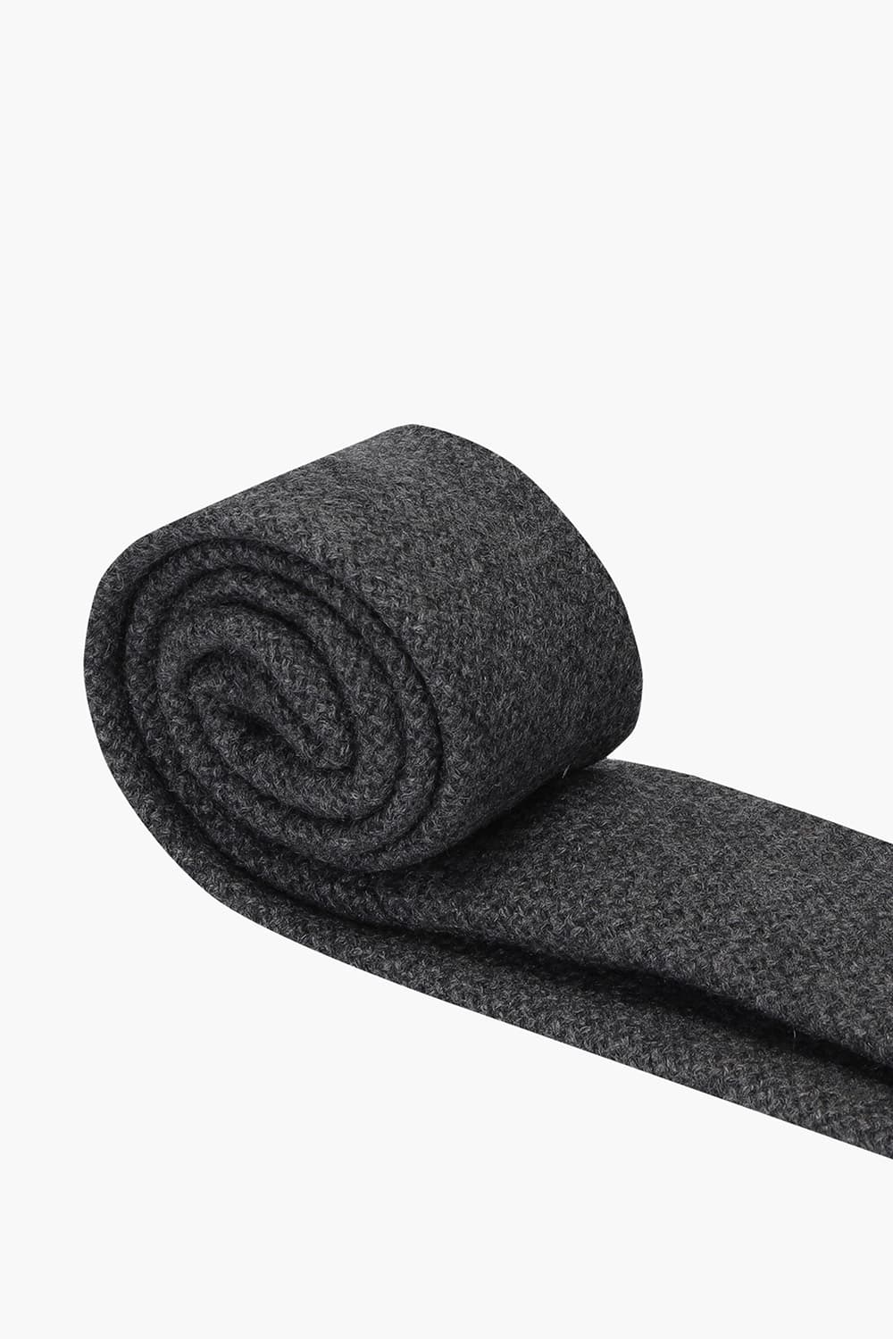 울 실크 혼방 베이직 101 차콜그레이 넥타이