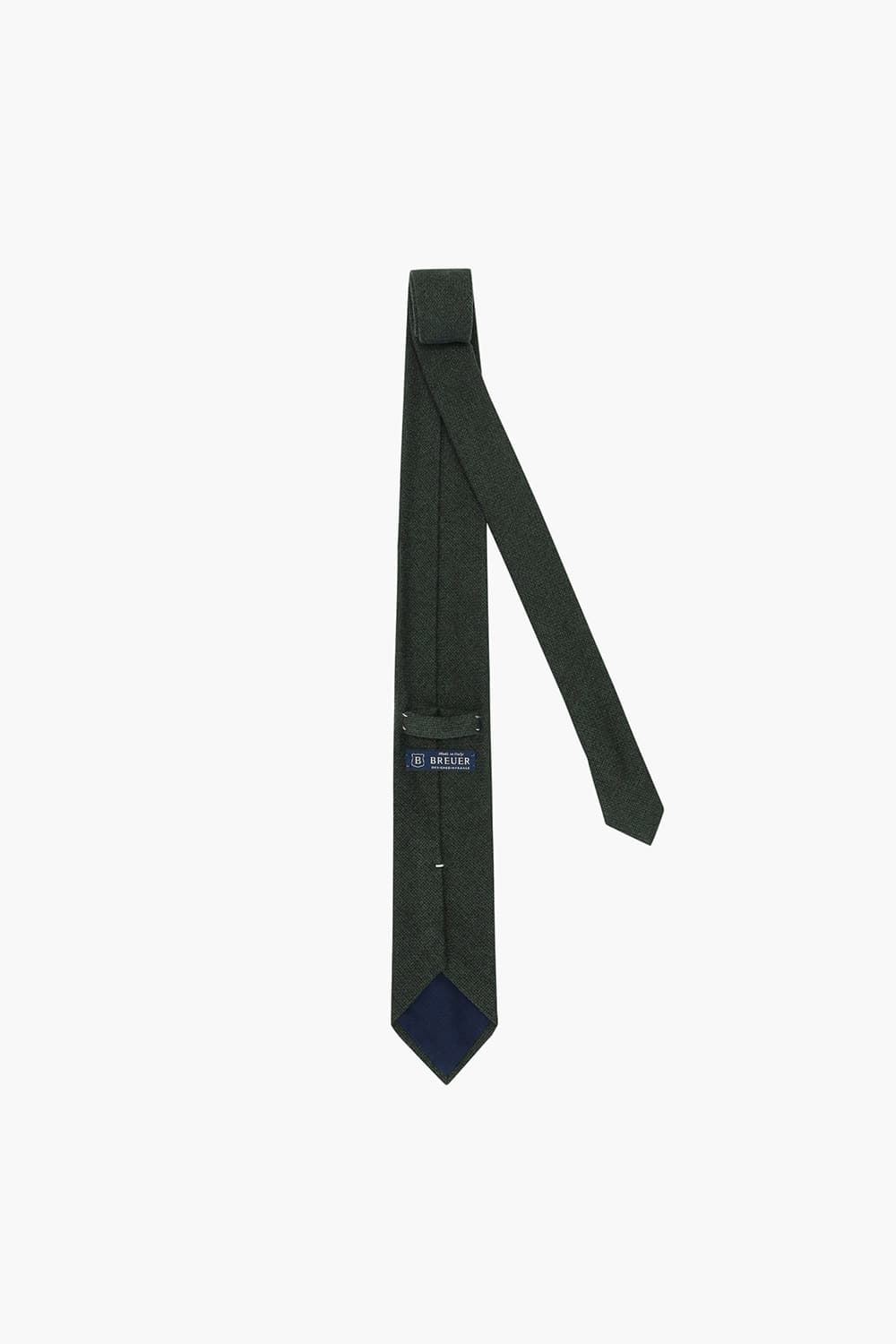 울 실크 혼방 베이직 101 다크그린 넥타이