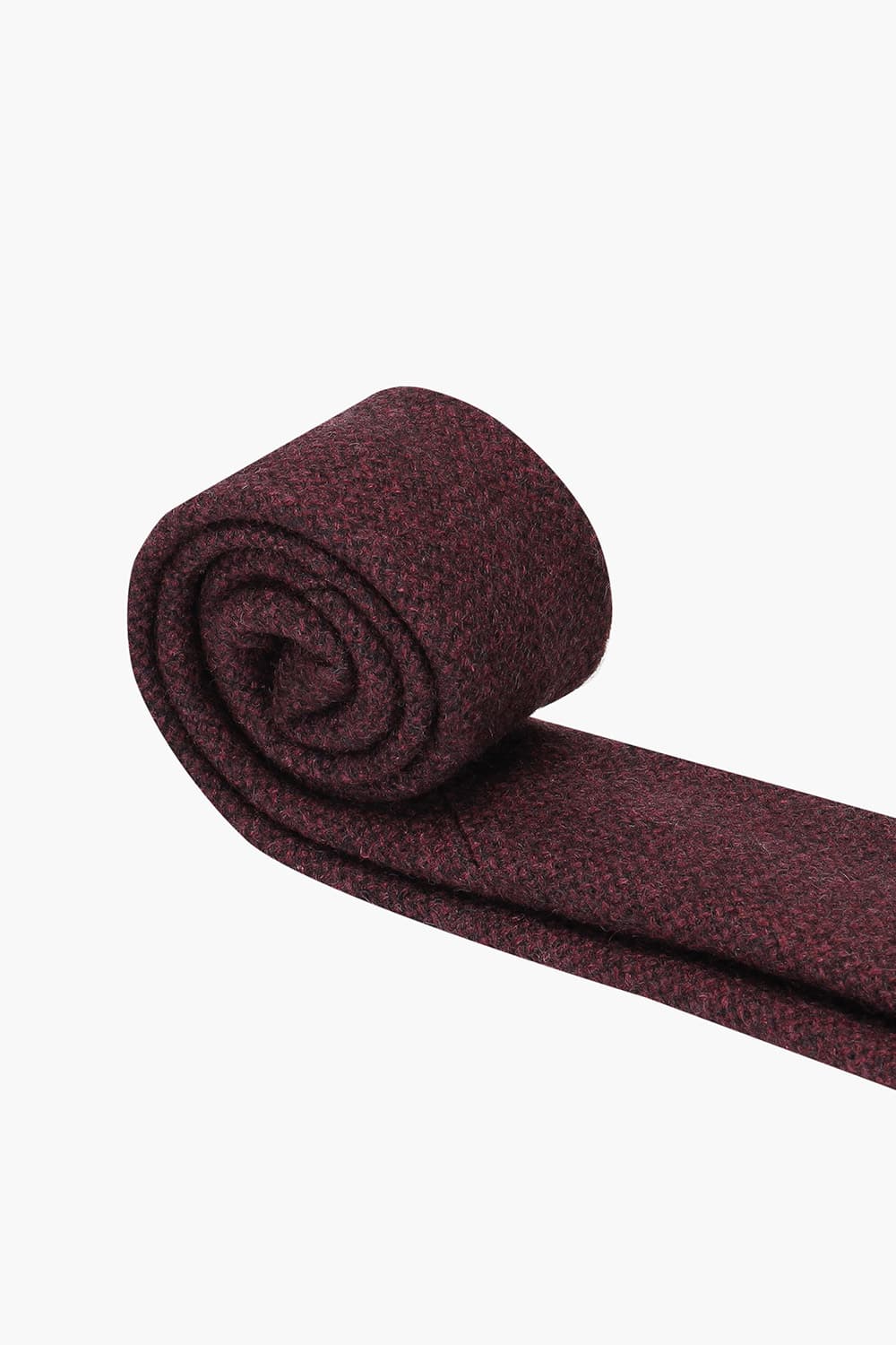 울 실크 혼방 베이직 101 버건디 넥타이