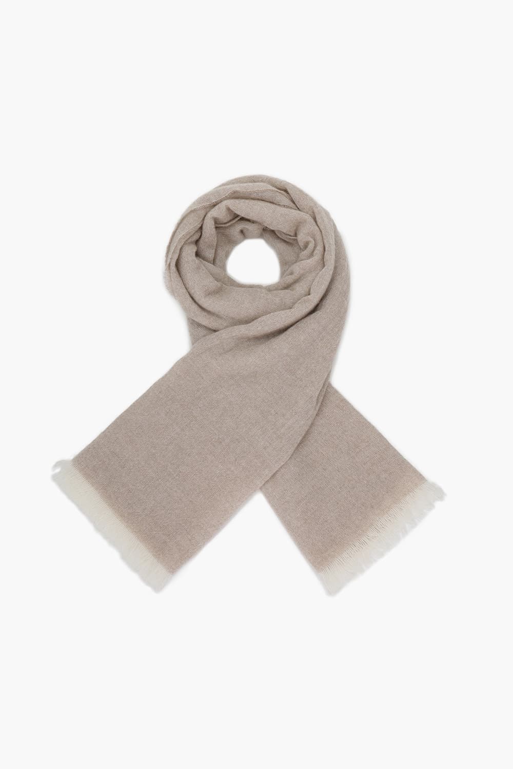 캐시미어 스몰 프린지 101 베이지 머플러